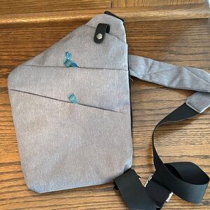 Gray Sling Bag